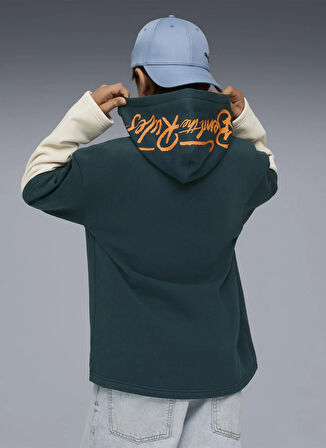 Puma Düz Erkek Çocuk Yeşil Sweatshırt 68847375-MID90s Layered Hoodie FL B