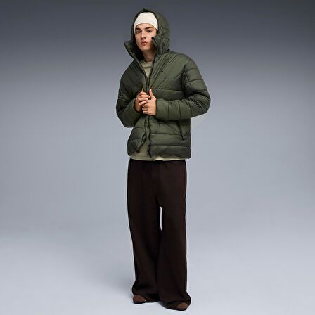 Puma Ess Hooded Padded Erkek Haki Ceket