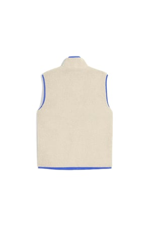 Reversible Sherpa Vest Krem Erkek Yelek