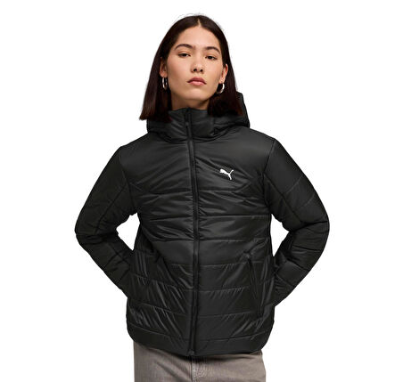 685231-01 Puma Ess Hooded Padded Jacket Kadın Mont Siyah