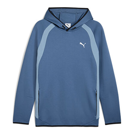 Evostripe Hoodie Dk Erkek Mavi Günlük Stil Sweatshirt 68823080