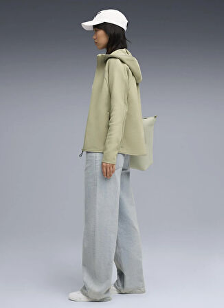 Puma 68814182 EVOSTRIPE Full-Zip Hoodie Yeşil Regular Fit Düz Kadın Zip Ceket