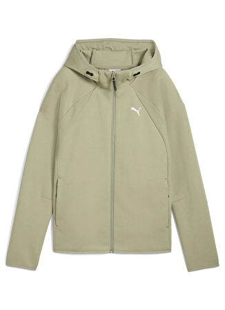 Puma 68814182 EVOSTRIPE Full-Zip Hoodie Yeşil Regular Fit Düz Kadın Zip Ceket