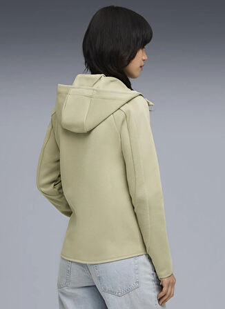 Puma 68814182 EVOSTRIPE Full-Zip Hoodie Yeşil Regular Fit Düz Kadın Zip Ceket