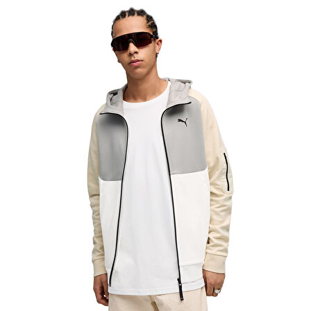 Tech Full-Zip Hoodie Erkek Bej Günlük Stil Sweatshirt 68804587