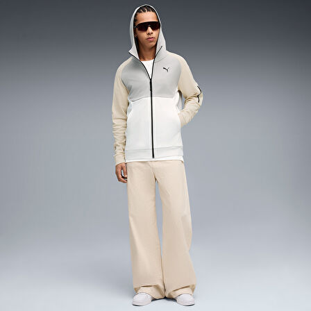 Tech Full-Zip Hoodie Erkek Bej Günlük Stil Sweatshirt 68804587