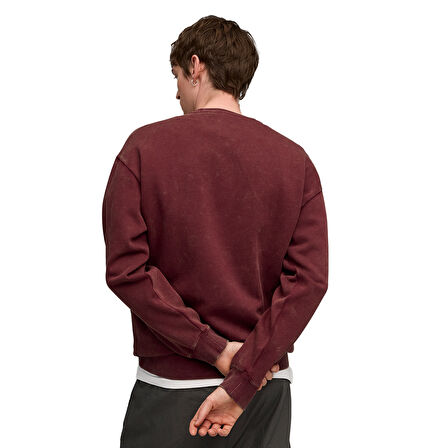 Ess Elevated Wash Crew Erkek Bordo Günlük Stil Sweatshirt 68805096