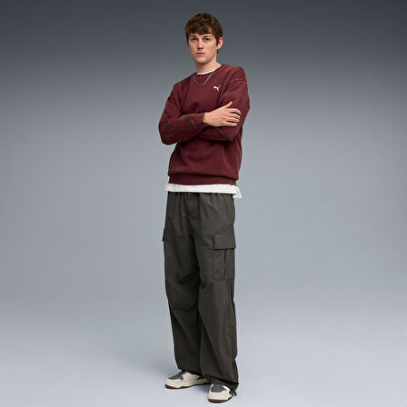 Ess Elevated Wash Crew Erkek Bordo Günlük Stil Sweatshirt 68805096