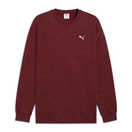 Ess Elevated Wash Crew Erkek Bordo Günlük Stil Sweatshirt 68805096