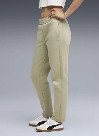 Puma 68814382 EVOSTRIPE Sweatpants DK op Yeşil Lastikli Bel Regular Fit Düz Kadın Eşofman Altı