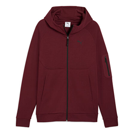 Tech Full-Zip Hoodie Erkek Bordo Günlük Stil Sweatshirt 68804596