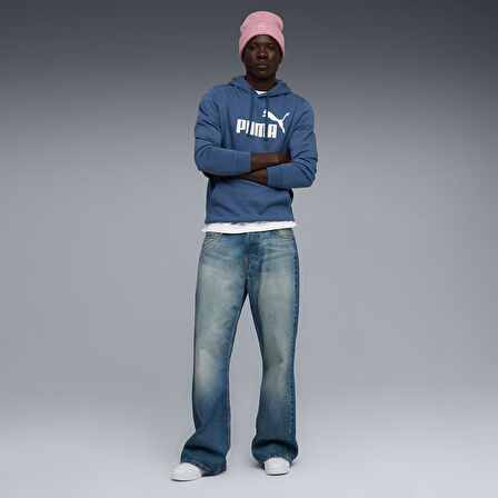 Ess No. 1 Logo Erkek Mavi Günlük Stil Sweatshirt 68257380