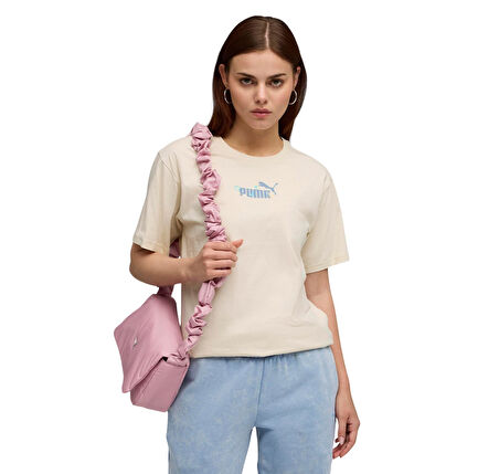 688077-87 Puma Ess Nature 2.0 Relaxed Tee Kadın T-Shirt Krem
