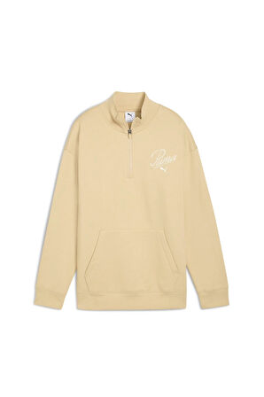 Puma Ess Scrıpt Half-Zip Crew Kadın Sweatshirt