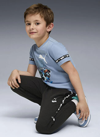 Puma Düz Mavi Erkek Çocuk T-Shirt 63239534-PUMA X HOT WHEELS Graphic