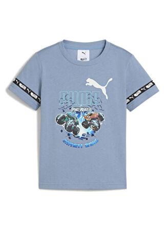 Puma Düz Mavi Erkek Çocuk T-Shirt 63239534-PUMA X HOT WHEELS Graphic