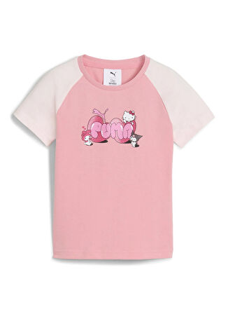 Puma Düz Pembe Kız Çocuk T-Shirt 63239127-PUMA X HELLO KITTY & FRIEN