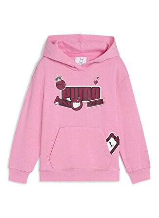 Puma Düz Kız Çocuk Pembe Sweatshırt 63238733-PUMA X HELLO KITTY & FRIEN