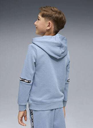 Puma Baskılı Erkek Çocuk Mavi Sweatshırt 63239634-PUMA X HOT WHEELS Graphic