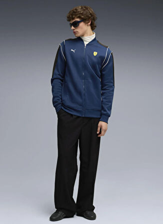 Puma 63276405 Ferrari MT7 Track Jacket P Mavi Regular Fit Düz Erkek Zip Ceket