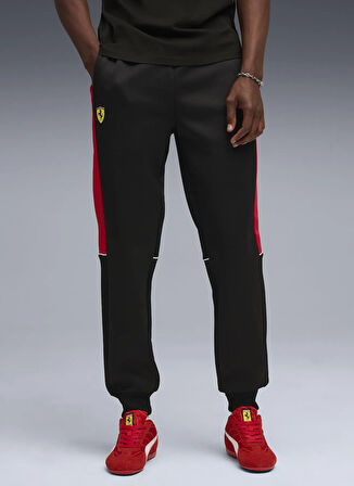 Puma 63276501 Ferrari MT7 Track Pants PU Siyah Lastikli Bel Regular Fit Düz Erkek Eşofman Altı