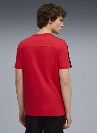 Puma 63276602 Ferrari MT7 Tee Rosso Cors Kırmızı Yuvarlak Yaka Regular Fit Düz Erkek T-Shirt