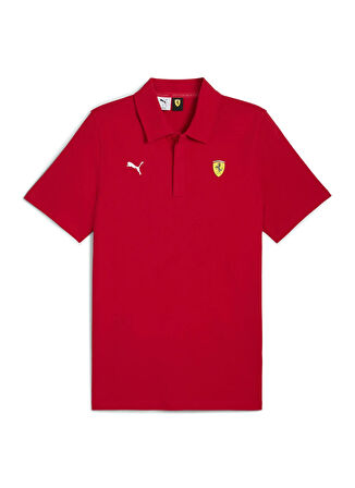 Puma 63278102 Ferrari Sportswear Polo Ro Kırmızı Regular Fit Düz Erkek Polo T-Shirt