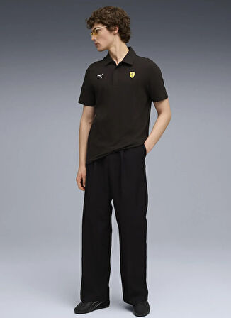 Puma 63278101 Ferrari Sportswear Polo PU Siyah Regular Fit Düz Erkek Polo T-Shirt