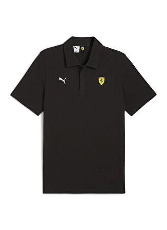 Puma 63278101 Ferrari Sportswear Polo PU Siyah Regular Fit Düz Erkek Polo T-Shirt