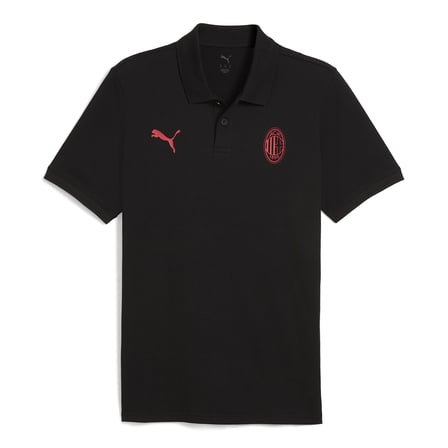 AC Milan FtblEssentials Erkek Siyah Futbol Polo Yaka T-Shirt 78258504