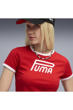 FUTURE.PUMA.ARCHIVE Tee Kırmızı Kadın T-Shirt