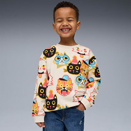 Puma Çocuk Sweatshirt Moody Cat Crew