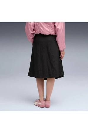 T7 Woven Midi Skirt Kadın Etek Siyah 63343801