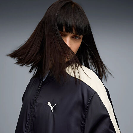 T7 Bomber Kadın Lacivert Günlük Stil Ceket 63347816