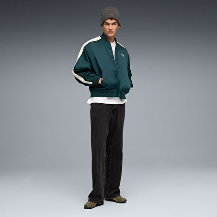 T7 Bomber Erkek Yeşil Günlük Stil Ceket 63347875