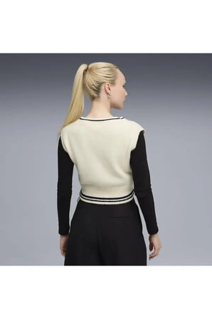PREMIUM ESS Vest Krem Kadın T-Shirt