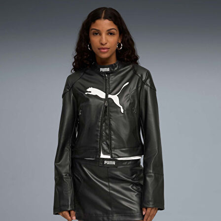 PUMA Pleather Racer Jacket KADIN CEKET 63217001
