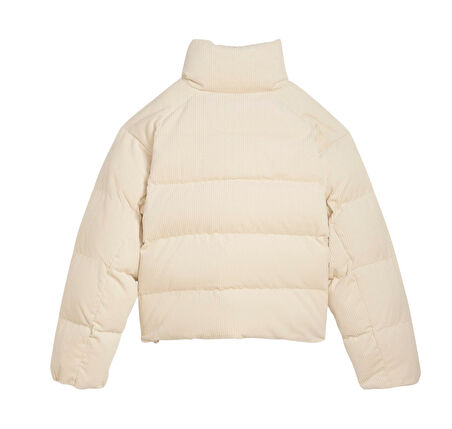 632171-87 Puma Corduroy Puffer Jacket Kadın Mont Krem