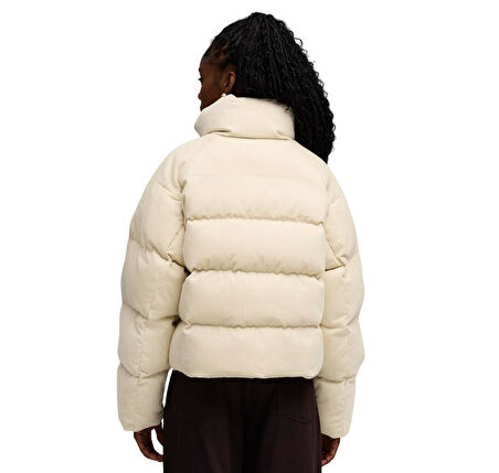 632171-87 Puma Corduroy Puffer Jacket Kadın Mont Krem