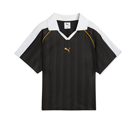 632157-01 Puma T7 Relaxed Football Jersey Kadın T-Shirt Siyah