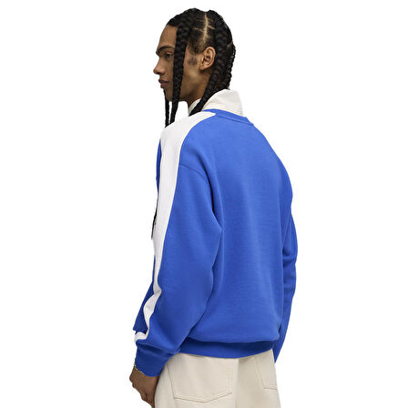 T7 Relaxed Crew Erkek Mavi Günlük Stil Sweatshirt 63343313