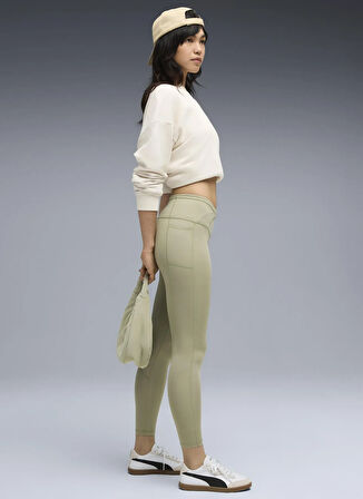 Puma 68814482 EVOSTRIPE High-Waist Tight Yeşil Düz Kadın Tayt