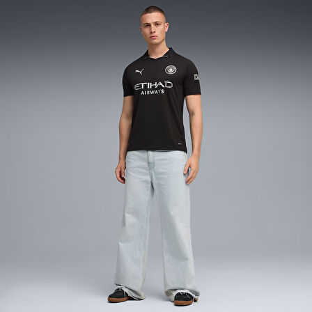 Manchester City 2025/26 Away Erkek Siyah Futbol Forma 78035002