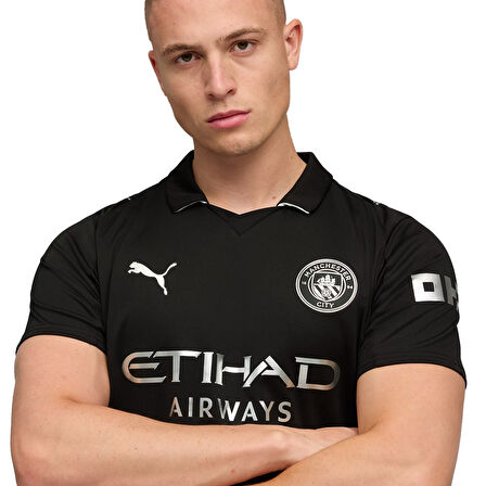 Manchester City 2025/26 Away Erkek Siyah Futbol Forma 78035002