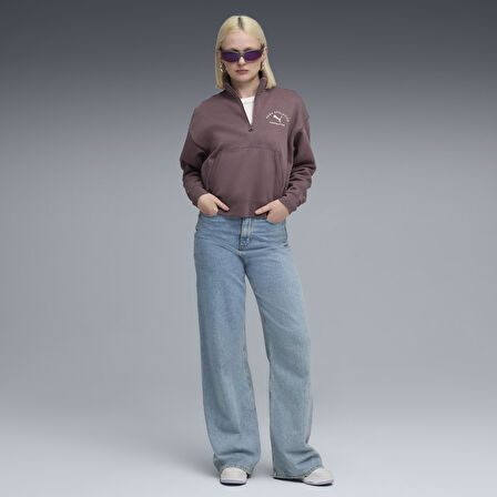 Puma Class Half-Zip Crew Kadın Yetişkin Sweatshirt