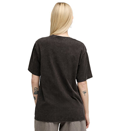 Ess Elevated Wash Tee Kadın Siyah Günlük Stil T-Shirt 68810201