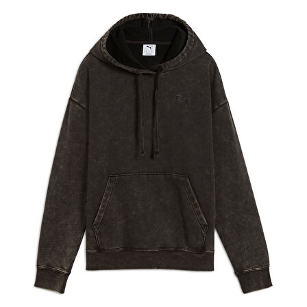 Ess Elevated Wash Hoodie Kadın Siyah Günlük Stil Sweatshirt 68810301