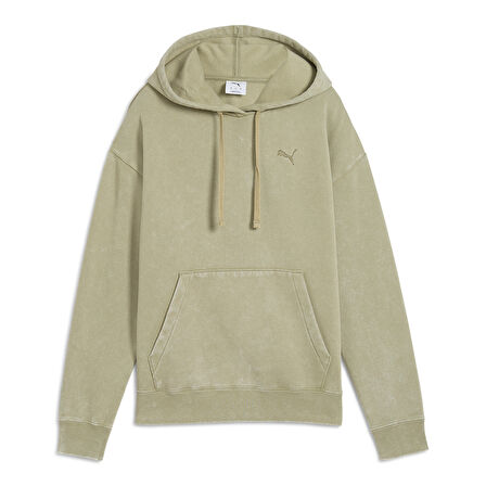 Ess Elevated Wash Hoodie Kadın Yeşil Günlük Stil Sweatshirt 68810382