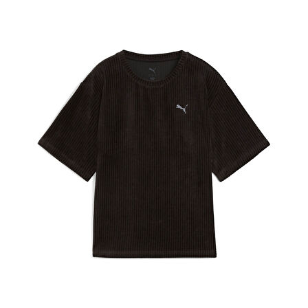 Puma Ess Elevated Velour Tee Kadın Yetişkin T-shirt
