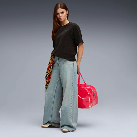 Puma Ess Elevated Velour Tee Kadın Yetişkin T-shirt